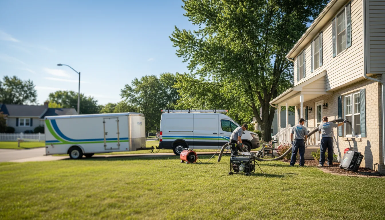 Flooded Basement Restoration And Cleanup With Repair in Thurston, OH near me